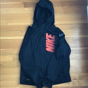 Nike Youth Dri Fit size Large zip up hoodie